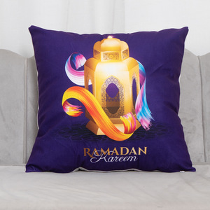 <span class=keywords><strong>Housse</strong></span> de coussin carrée en polyester musulmane pour le Ramadan 45x45cm Cadeaux islamiques pour l'Aïd Ramadan Kareem EID Taie d'oreiller pour la maison Hôtel <span class=keywords><strong>Fermeture</strong></span> à glissière - Product Image 5