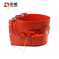 Calentador de Tambor de Silicona Flexible de 125x1740mm con Termostato Digital, Elemento Calefactor de Goma de Silicona para Bidones de 55 Galones