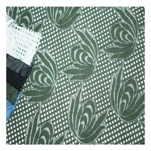 Gaun renda guipure kain hijau mint langsung dari pabrik