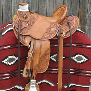 Selle en cuir occidentale très demandée, travail artisanal exquis, équipement d'équitation professionnel complet, qualité export premium, équipement équestre. - Product Image 1