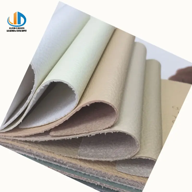 High quality suede backing embossed faux leather for sofa home decor