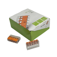 Connecteur de raccordement 221-612 en stock avec leviers, neuf, original allemand, 6mm², 2 conducteurs, boîtier transparent, orange 221 612
