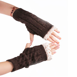 <span class=keywords><strong>Guantes</strong></span> Largos de Punto con Encaje Jacquard <span class=keywords><strong>para</strong></span> Mujer, <span class=keywords><strong>para</strong></span> Otoño e Invierno, Transpirables, Resistentes al Viento, <span class=keywords><strong>para</strong></span> Uso Diario, Calentadores de Muñeca - Product Image 5