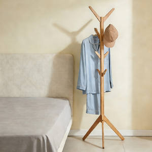 <span class=keywords><strong>Perchero</strong></span> <span class=keywords><strong>de</strong></span> Bambú con 8 Ganchos para Abrigos y Sombreros, Estante <span class=keywords><strong>de</strong></span> Almacenamiento, <span class=keywords><strong>Perchero</strong></span> <span class=keywords><strong>de</strong></span> Madera - Product Image 2