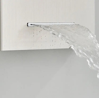Vente chaude Colonne de douche murale en acier inoxydable avec cascade pour salle de bain Panneaux de douche à LED