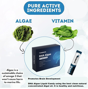 2024 nouveau Nootropiques cerveau supplément DHA huile d'algues Gel liquide naturel <span class=keywords><strong>Omega</strong></span> <span class=keywords><strong>3</strong></span> enfants cerveau Focus suppléments DHA huile d'algues gommeuse - Product Image 3