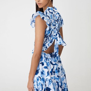 Robe longue 100 % coton avec dentelle, tissu respirant, motifs floraux ou unis pour les saisons printemps/été/automne - Service OEM disponible - Product Image 5