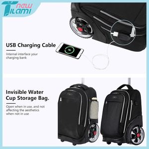 BSCI <b>Roller</b> <b>Large</b> Capacity Travel Duffel Bag with Multifunctional Rolling Backpack for Mobile Business - Product Image 5