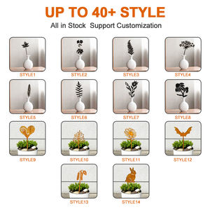 Vida Aksesuarları Metal Süs Çiti Peyzaj Ürünleri Sıradışı Set Paslı Dekoratif Bahçe Açık Hava Bahçe Süsü - Product Image 5