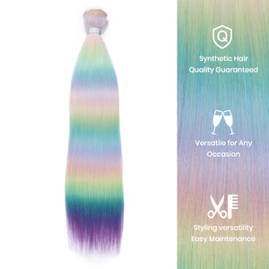 Lot de Cheveux Synthétiques Lisses Soyeux Directement de l'Usine, 22-52 Pouces, Fibre Haute Température, Aspect Mat Sans Brillance, Sans Nœuds, Qualité Salon - Product Image 6