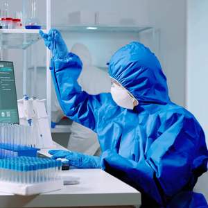 Combinaisons jetables Hubei Haixin pour hommes et femmes, combinaison de protection bleue, résistante à l'eau, en SMS polypropylène, combinaison de peintre avec capuche - Product Image 4