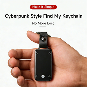 Porte-clés intelligent au design <span class=keywords><strong>cyberpunk</strong></span> cool, organisateur de clés anti-perte avec traceur, porte-clés de voiture durable pour voitures - Product Image 2