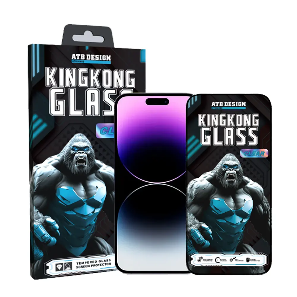 ATB pelindung layar kaca Tempered, Diperkuat kualitas tinggi Gorilla Glass HD Clear 9H untuk Iphone 15 14 13 16