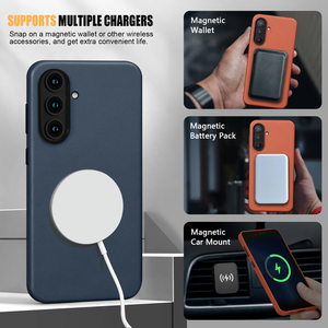 Étui de protection en cuir PU personnalisé pour Samsung Galaxy A56/A57 - Étui de téléphone magnétique de luxe - Vente en gros personnalisée OEM - Product Image 5