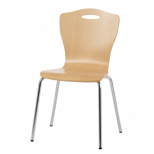 Ensemble de salle à manger moderne à 6 chaises avec table à manger empilable en bois pour meubles de cuisine à domicile - Product Image 1