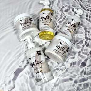 Crema corporal iluminadora de leche con una buena cantidad para pieles blancas - Product Image 5