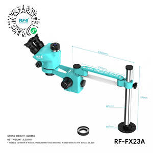 <span class=keywords><strong>Microscopio</strong></span> Estéreo Trinocular RF4 FX23A con Zoom 7X-50X, LED Ajustable y Adaptador de Cámara para Reparación Industrial y Laboratorio - Product Image 5