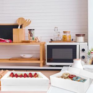 White <b>Box</b> Bakery Boxes with Window Pastry Kraft Paper Boxes for Pastry Pie Cupcake 14x10x2.5" - Product Image 5