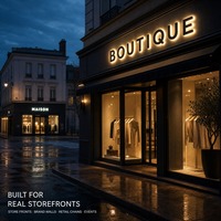 Lettres en relief LED rétroéclairées, enseignes 3D pour devantures de magasins, signalétique murale personnalisée, vente en gros, OEM, ODM, usine