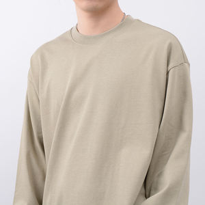 T-shirt personnalisable avec logo pour homme, T-shirt à manches longues pour homme, T-shirt unisexe à épaules dénudées pour homme, T-shirt en coton à manches longues pour homme - Product Image 4