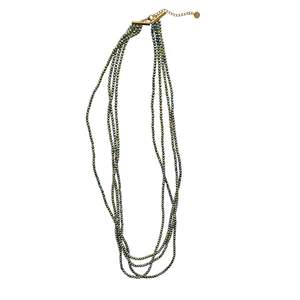 Collier de mode perlé en acier inoxydable 316L plaqué or PVD, design multicouche, bijoux durables et résistants - Product Image 1