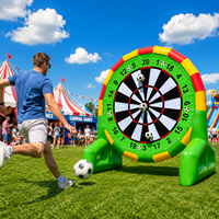 Cible géante gonflable de jeu de fléchettes de football 3M pour adultes et enfants, défi de football de carnaval, attraction sportive pour événements et fêtes