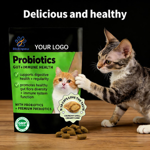 OEM/ODM Probiotiques pour chats en comprimés à mâcher pour la santé intestinale et immunitaire, friandises crémeuses et moelleuses pour la santé digestive, la flore intestinale et le soulagement de la constipation - Product Image 3