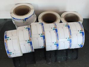 Rouleau de papier étanche pour sceller les aliments, prix <span class=keywords><strong>moins</strong></span> <span class=keywords><strong>cher</strong></span>, autocollant rond coloré en vinyle RFID réfléchissant inversé - Product Image 1