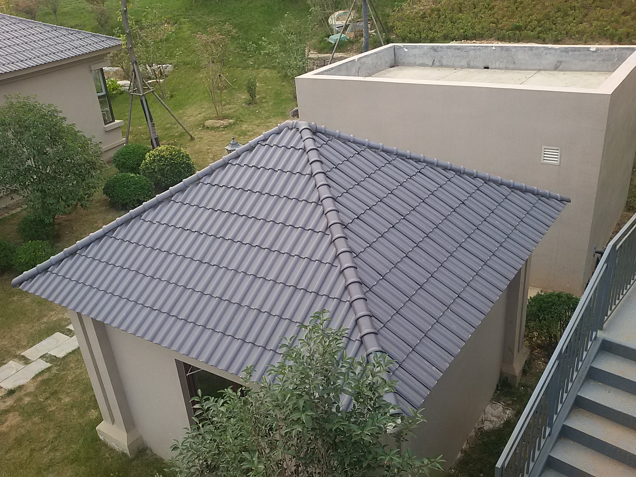 asa pvc roof tiles for villa