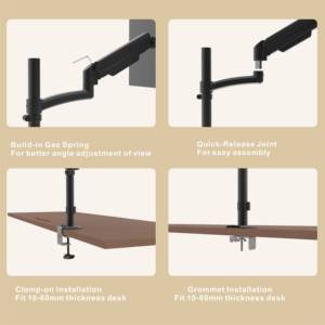 Đôi Màn hình chủ núi 15-32 inch PC màn hình máy tính đứng Vesa 100*100mm 90 độ nghiêng - Product Image 5