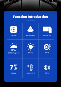 Ekiy 7 Inch Xe Máy Carplay Xe Máy Định Vị GPS <span class=keywords><strong>Android</strong></span> Tự Động Không Dây Apple Carplay <span class=keywords><strong>Android</strong></span> Tự Động Xe Máy Màn Hình - Product Image 2