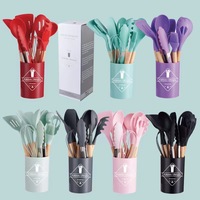 Outils de cuisine de fabrication professionnelle Accessoires de cuisine en silicone Ensemble d'ustensiles de cuisine Logo personnalisé