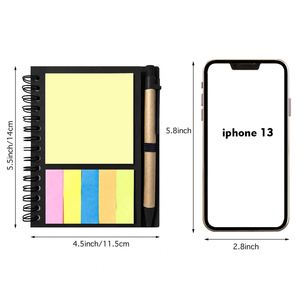 Design Wholesale Print Logo Eco Friendly Kraft Paper Cover Notebook Sticky Notes Notebook with Pen School Stationery - Product Image 5