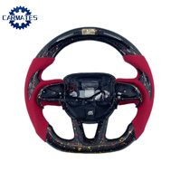 Volant en fibre de carbone forgée avec cuir perforé pour Dodge Challenger Charger SRT Hellcat 2015-2024, modification de course