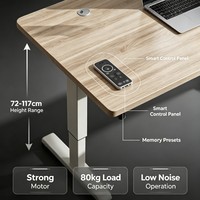 Bureau debout électrique compact à double colonne pour la maison et l'appartement, table de bureau à hauteur réglable, vente en gros