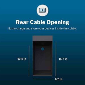 Boîte de rangement de bureau <span class=keywords><strong>suspendue</strong></span> solide, support vertical sous la table, <span class=keywords><strong>étagère</strong></span> pour dossiers, organisateur de plateau avec ouverture arrière pour câbles - Product Image 3