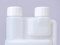 Flacon doseur à double col avec bouchon à vis 100ml 120ml 250ml 500ml 1000ml plastique HDPE pour mesurer le liquide chimique