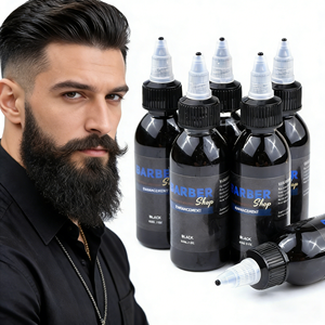 Inchiostro per Aerografo da Barbiere con Colori Nero e Marrone, Capacità 100/60 mL, Miglioramento Colore e Tinta per Capelli per Uomo, Linea del Capello e Tatuaggio Cosmetico - Product Image 6
