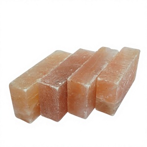 Ladrillos y azulejos de sal rosa del Himalaya natural, de calidad premium, ecológicos, tallados con formas geométricas, para spa y paredes de sal. - Product Image 1