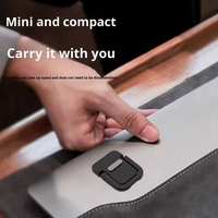 Nouveau support d'ordinateur portable invisible adhésif pliable en alliage de zinc, mini et portable, accessoires informatiques