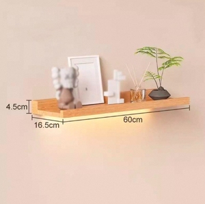 Estantes Flotantes de Madera Maciza con Luces LED, Versátiles para Decoración del Hogar, Estantes Iluminados para Exhibición - Product Image 2