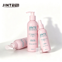 Vente en gros de flacons ronds en PET HDPE personnalisés de 100 ml, 250 ml, 300 ml pour cosmétiques, shampooing, lotion, avec pompe à lotion pour soins de la peau