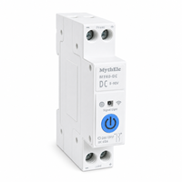 MythEle MY40-DC Tuya WiFi DC Smart Switch 40A DC8-90V DIN Rail Remote Control Timer Switch untuk Sistem Baterai Surya RV Camper