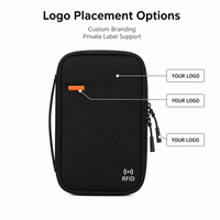 Porte-passeport RFID personnalisé avec logo pour organiser les documents de voyage, porte-cartes de crédit mince anti-vol pour hommes et femmes