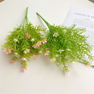 Fleurs artificielles Qingyu Chronicle, fleurs de gypsophile en soie, décoration extérieure et intérieure, décorations de mariage, blanc, jaune, rose, bleu - Product Image 4