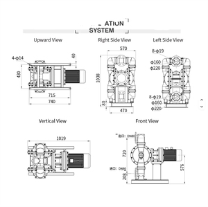 BFDS-80Q High Diaphragm Pump Nodular Cast <b>Iron</b> OEM Water Sewage Chemical Acid EODD 480 L/min <b>7</b> BAR - Product Image 4