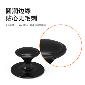 Mushroom Shape Aluminum Alloy Cabinet Handle Round Single Hole Surface Mounted Wardrobe <b>Drawer</b> <b>Knob</b> Minimalist Design Antirust - Product Image 5