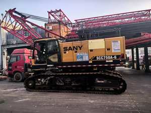 Grue sur chenilles SANY SCC750A de 75 tonnes en bon état, prix d'usine, marque chinoise de premier plan, moteur, composants principaux, vente chaude - Product Image 2