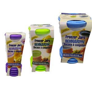 Plastic Circle Modern Minimalist Food Storage Containers Airtight Jars Bins Snack Boxes 5-Piece Set <strong>Microwave</strong> Safe 8 oz <strong>Small</strong> - Product Image 5
