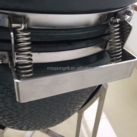 MG-22A Fabrication Vente Vert Oeuf Forme Camping Céramique Kamado Grill 13-29 Pouces Fumeur Extérieur Barbecue Charbon De Bois BBQ